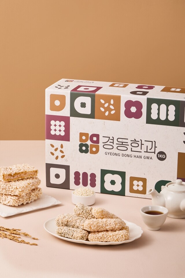 강원더몰,강릉경동한과 찹쌀혼합세트 1KG  전통한과 선물세트  (과줄·강정·쑥강정)