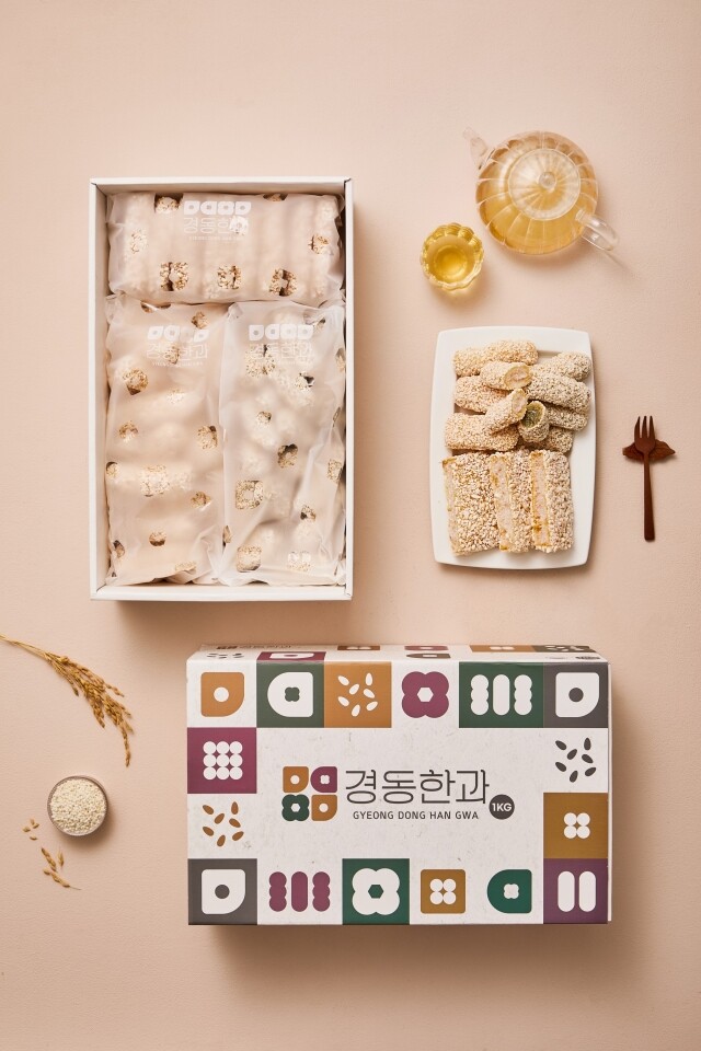 강원더몰,강릉경동한과 찹쌀혼합세트 1KG  전통한과 선물세트  (과줄·강정·쑥강정)