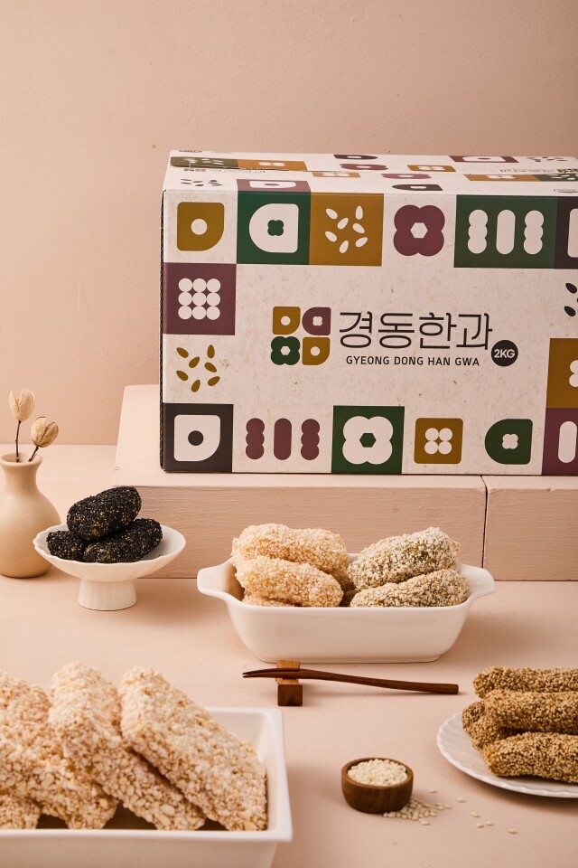 강원더몰,강릉경동한과 찹쌀모듬세트 2KG｜찹쌀강정·과줄·쑥강정·깨강정·흑임자강정 모듬