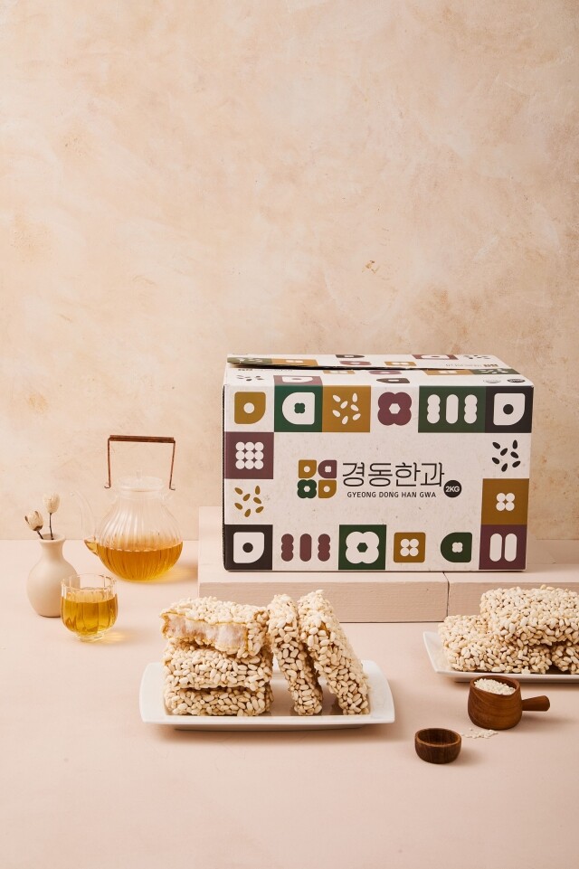 강원더몰,강릉경동한과 전통 찹쌀통밥 한과 종합세트 2kg 설날·명절선물