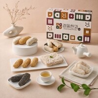 강릉경동한과 찹쌀모듬세트 1KG｜찹쌀강정·과줄·쑥강정·깨강정·흑임자강정 모듬