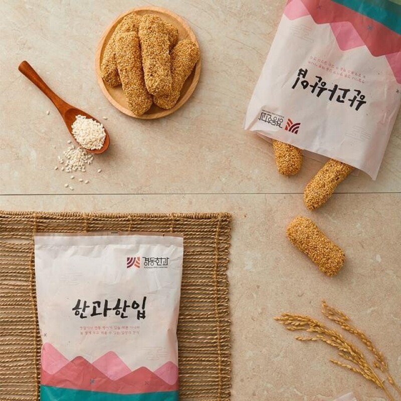 강릉몰,찹쌀 참깨 강정 400g 추석 명절 실속 한과 유과