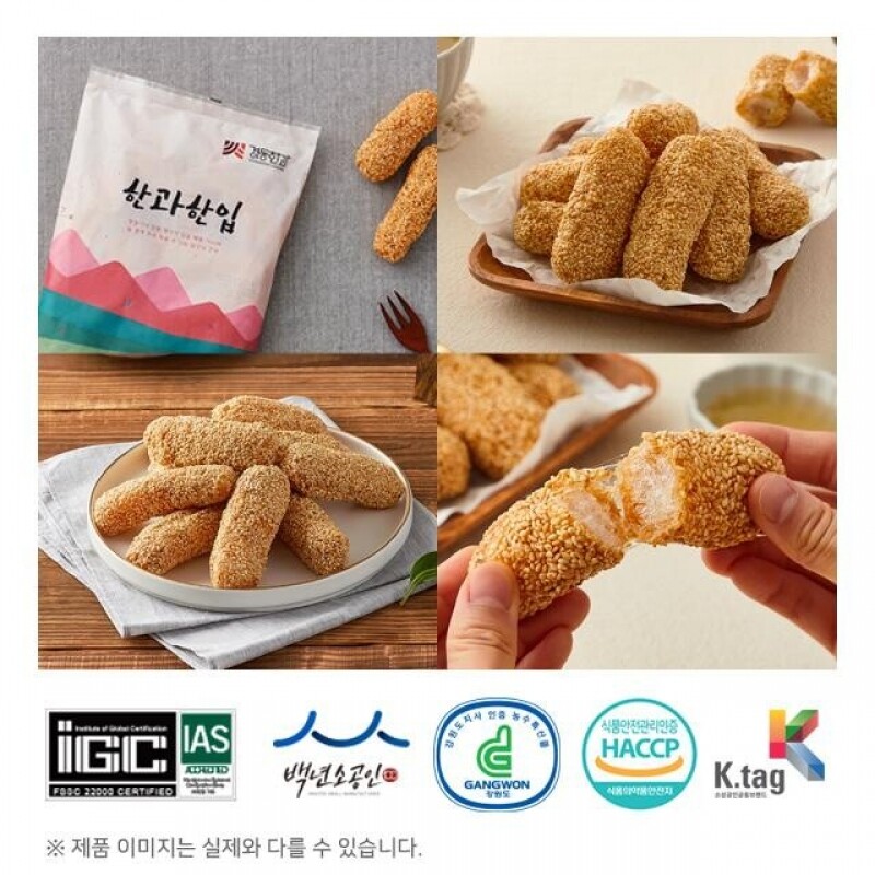 강릉몰,찹쌀 참깨 강정 400g 추석 명절 실속 한과 유과