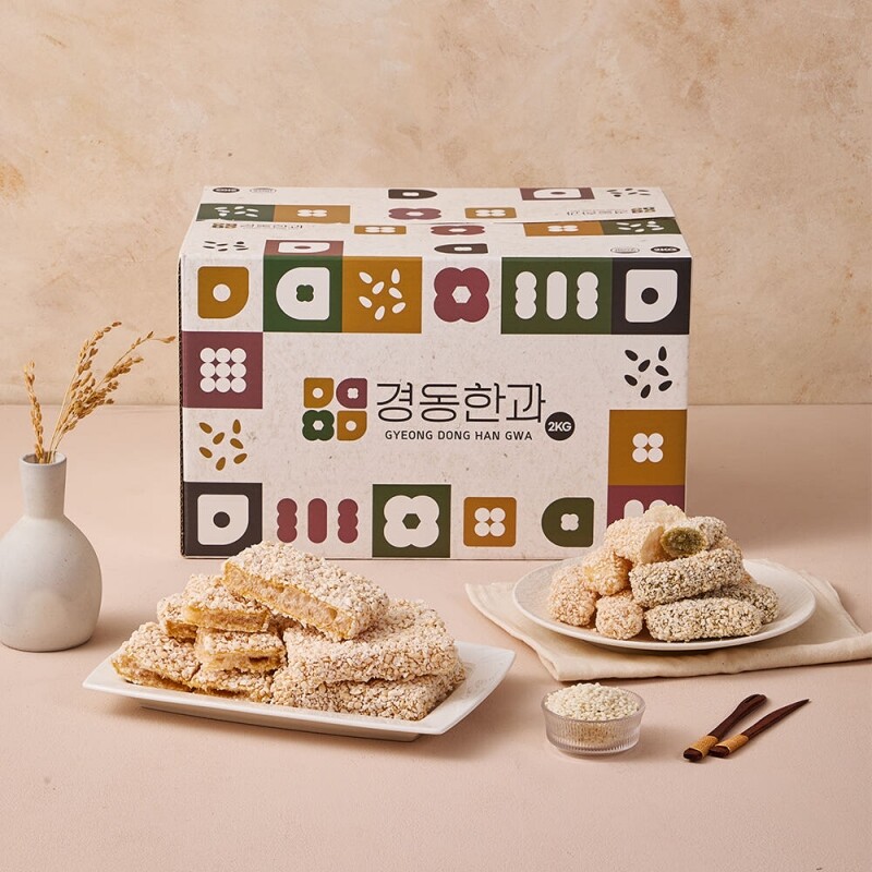 강원더몰,찹쌀 혼합세트 2kg (과줄+강정 2종)