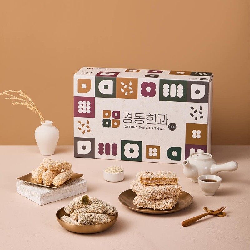 강원더몰,찹쌀 혼합세트 1kg (과줄+강정 2종)