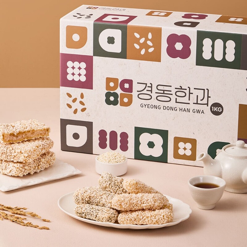 강원더몰,찹쌀 혼합세트 1kg (과줄+강정 2종)