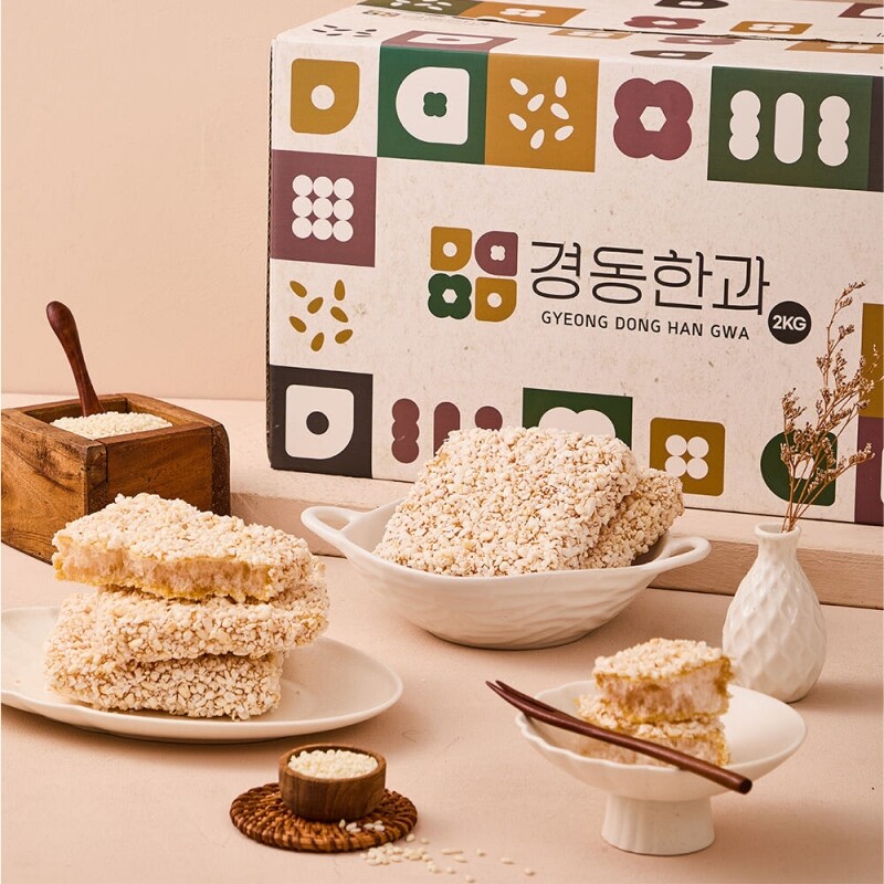 강원더몰,찹쌀 과줄세트 2kg 추석 명절 선물세트