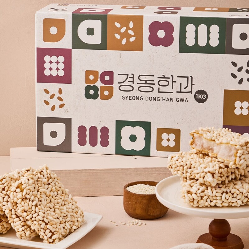 강원더몰,찹쌀 통밥세트 1kg 추석 설날 명절 실속 한과세트