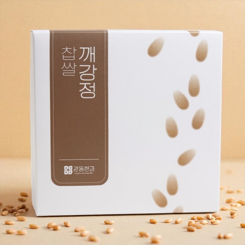 강릉몰,찹쌀 오리지널 큐브 참깨 강정 100g