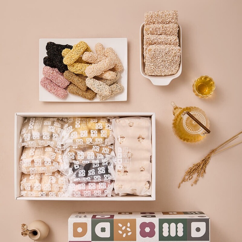 강원더몰,어른의 한과 담백한 날 세트 1kg (과줄+강정 6종)